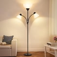 thumbnail image 1 of Lámpara de pie Coucrek, 183 cm, regulable, 3 luces, color negro, 1 of 8