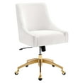 thumbnail image 2 of Modway Discern Performance Velvet Office Chair in White, 2 of 7