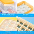 thumbnail image 3 of KINGTACK Ice Cube Tray, Ice Trays for Freezer, Ice Cube Tray With Lid and Bin, Making 64 pcs Ice Cubes, Chilling Cocktail, Whiskey, Coffee, with 2 trays, Ice Container, Scoop&Cover, BPA Free, 3 of 9