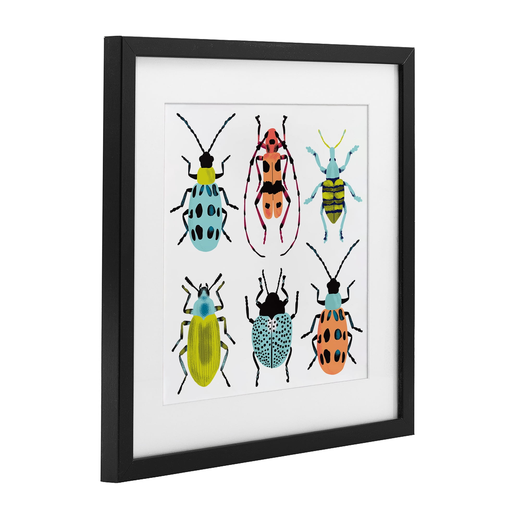 Stupell Industries Beetles & Bugs Collection Black Framed Print Under Glass, design by Metka Hiti