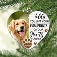 thumbnail image 4 of Memorial Sympathy Christmas Ornament Gifts for Pet Dog Cat Loss in Heaven - Pawprints On Hearts Name Photo Ceramic Heart Ornament for Dog Cat Mom Dad Owner - Christmas Ornament -..., 4 of 6