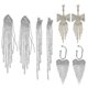 thumbnail image 2 of Sparkly Rhinestone Chandelier Earrings for Women with Assorted Colors and Dangling Design 4 Pairs, 2 of 5