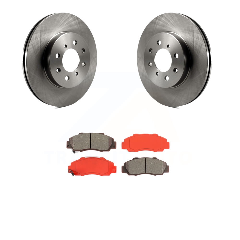 Front Disc Brake Rotors And SemiMetallic Pads Kit For 19921993 Acura