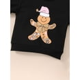 thumbnail image 6 of Kid Baby Spring Autumn Pullover Long-Sleeved O-Neck Letter Gingerbread Man Print Sweatshirt for Boys Girls, 6 of 8