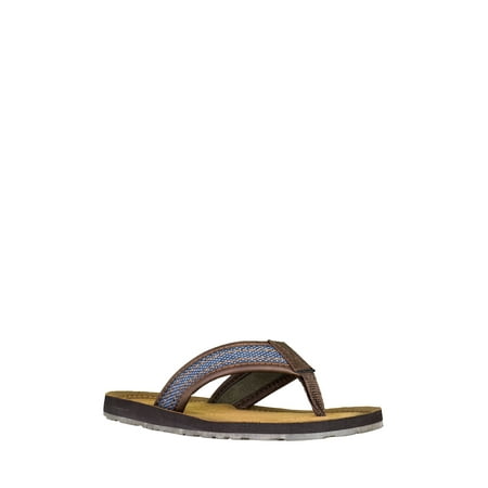 Brown Unisex Flip Flops - Wonder Nation Boys' Canvas Thong