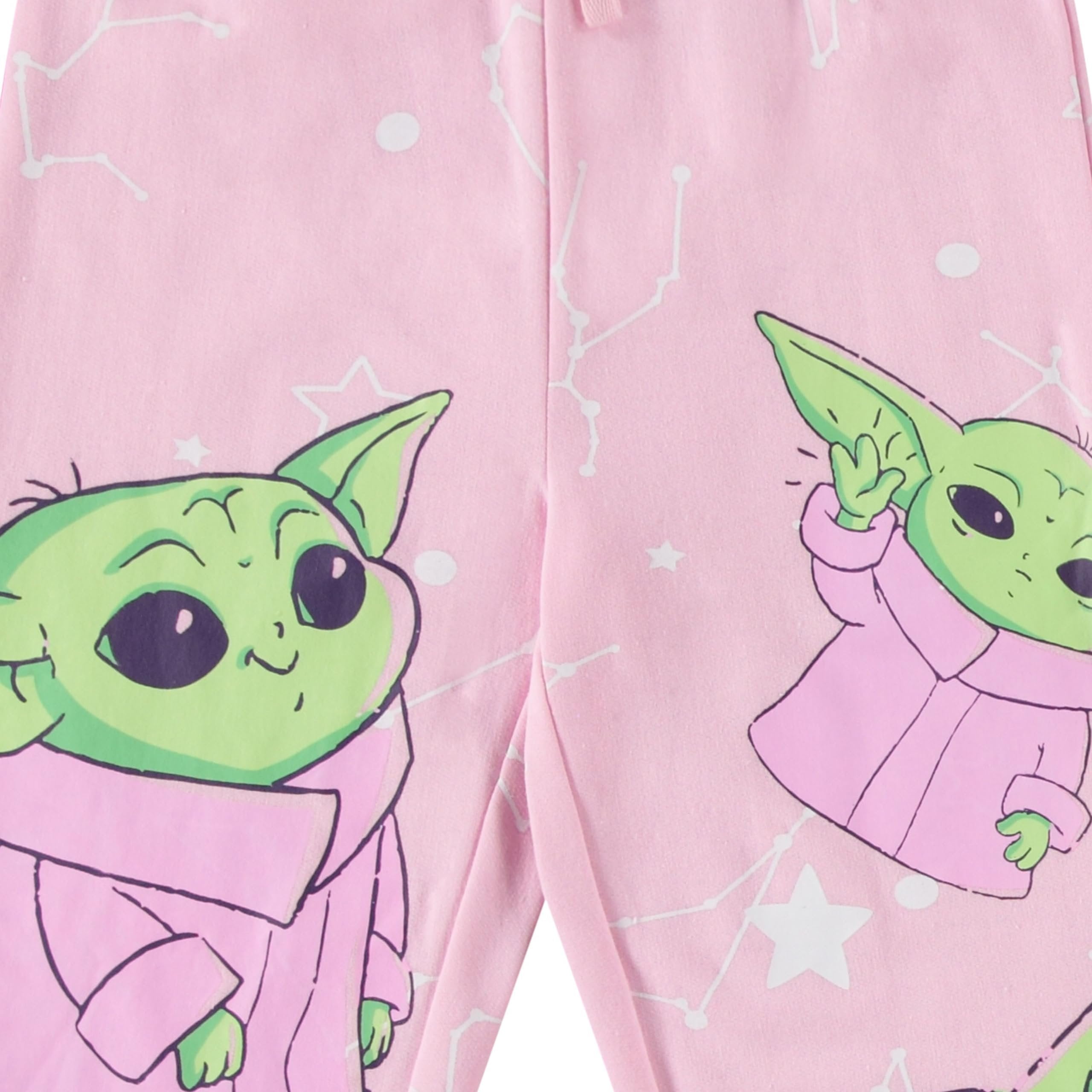 Girls Baby Yoda Pullover Hoodie and Jogger Sweatpants Clothing Set- Little and Big Girl Sizes 4-16