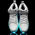 thumbnail image 7 of Xijirk Boys Shoes,Kids LED Light Up Shoes Unisex High Top Sneakers with Flashing Lights USB Rechargeable Battery Childrens Illuminated Athletic Shoes,Toddler Shoes,White,4.5-5 Years, 7 of 7