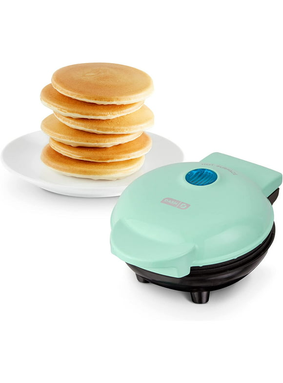 Mini Maker Electric Round Griddle for Individual Pancakes, Cookies, Eggs & other on the go Breakfast, Lunch & Snacks wit