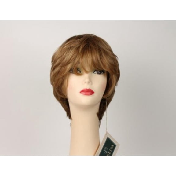 European Human Hair Freeda Wig Medium-Light Blonde Linda With Red Tones Size L