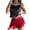 A Red, variant on Elainilye Fashion Pajama Sets for Women Homewear Shorts Suspender Vest Shorts Sets 2 Piece Pajama Suit,Green