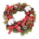 thumbnail image 3 of Corona de Navidad con bolas de algodón de piñas, corona de piñas de Navidad con corona de piñas de Navidad con bolas de algodón, guirnalda de piñas de Navidad artificial, diseño exquisito Jadeshay A, 3 of 8