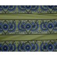 thumbnail image 4 of oneOone Polyester Lycra Fabric Geometric|Leaves & Floral Block Printed Fabric 1 Yard 56 Inch Wide, 4 of 4