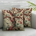 thumbnail image 3 of Fenyluxe Red Toile Pillow Covers French Country Throw Pillows Vintage Victorian Pillow Cases for Farmhouse Sofa Couch Living Room Bedroom Christmas Decor 22x22in, 3 of 5