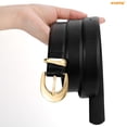 thumbnail image 5 of WHIPPY Women Leather Belt for Jeans Dresses Ladies Belts Black Belt with Gold Buckle, 5 of 7