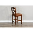 thumbnail image 5 of Sunny Designs Santa Fe 24" Double Crossback Barstool in DarkChocolate (Set of 2), 5 of 5