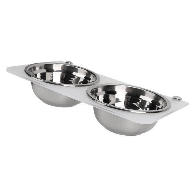Cuencos Elevados De Agua Para Comida Para Perros, Comedero Para Perros Montado En La Pared De Altura Ajustable, Cuencos Extraíbles De Fácil Limpieza De Acero Inoxidable De 0,8 L