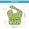 thumbnail image 2 of Bingfone Mess-Proof Baby Bib - Waterproof Bib for Baby Boy or Girl with Food Catcher Pocket, Unisex-Lemon1, 2 of 6