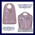 thumbnail image 3 of Funny Adult Bibs for Women & Men. Washable Reusable Clothing Protectors for Adults. Waterproof Backing + Built-In Crumb Catcher, 3 of 4