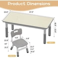 thumbnail image 4 of Ensemble de Table Réglable pour Enfants et 6 Chaises - Résistant aux Graffiti, Antidérapant, avec Boîte de Rangement - Idéal pour la Maison, la Garderie, la Prématernelle, l'Espace d'Apprentissage - Convient aux 2 à 10 Ans, 4 of 5