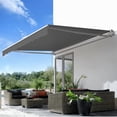 thumbnail image 7 of AECOJOY 13x8FT Outdoor Awning, Patio Sun/Rain Shelter w/Manual Crank, Grey, 7 of 7