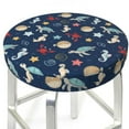 thumbnail image 3 of KLL Sea Creatures Round Bar Chair Cushion Cover 13 inch ,Bar Stool Protector with Elastic, Soft Washable, 3 of 6
