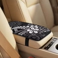 thumbnail image 4 of Xixirimido 5Pcs Car Seat Covers & Seatbelt Covers & Center Console Cover Set Universal Auto Accessories Fit for SUV Sedan Van Truck Leather Front Seat Cover, Polynesian Tribal Plumeria Floral, 4 of 8