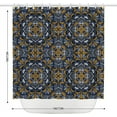 thumbnail image 3 of Boho Floral Damask Shower Curtain Bohemain Mandala Medallion Abstract Paisley Art for Bathroom Decor Polyester Fabric Waterproof Sets with 12 Hooks 72x72 Inch, 3 of 6