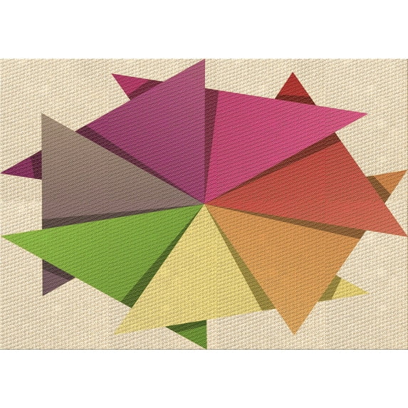 Ahgly Company Indoor Rectangle Patterned Cardboard Brown Gold Area Rugs, 3' x 5'