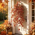 thumbnail image 6 of MMJ 4 Pack Artificial Morning Glory Hanging Vine Wall Decor Faux Flower Garland Fall Home Outdoor 29.92in, 6 of 6
