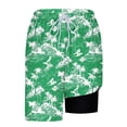 thumbnail image 6 of Aobny with Liner Men Shorts Board Tropical Clothing Big & Tall Casual Slim Spring Clothes,Green,L, 6 of 6