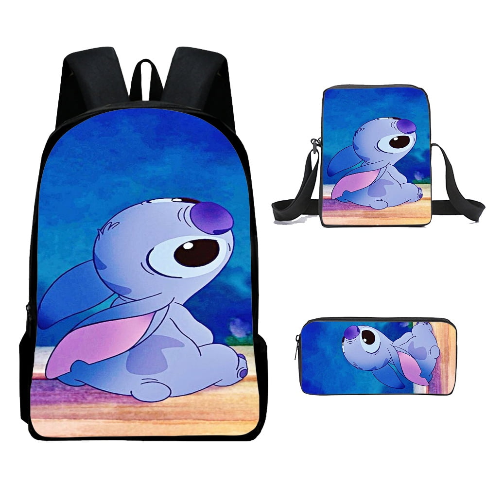 New Lilo & Stitch School Backpack Pencil Bag Messenger Bag ThreePiece
