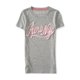 thumbnail image 1 of Aeropostale - Playera adornada con escritura de neón para mujer, gris, extra pequeña Aeropostale Camiseta adornada, 1 of 1