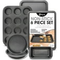 thumbnail image 2 of Perlli 6-Piece Baking Pan Set Stackable Non-Stick Carbon Steel Bakeware, 2 of 8