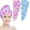 Blue and Purple Love, variant on Microfiber Hair Towel Wrap for Kids 2 Pack Rapid Drying Hair Towel with Button Hair Turbans for Wet Hair Wraps Head Towel Wrap for Women and Girls