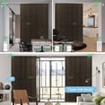 thumbnail image 2 of Yoolax Motorized Panel Track Blind Work with Remote Control Smart Light Filtering Vertical Blinds Electric Large Window Shade for Patio Sliding Door(80% Shading Shinny Brown,80"W x 84"H), 2 of 7