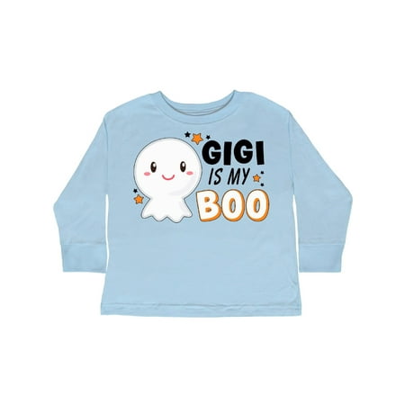 

Inktastic Gigi is my Boo with Cute Ghost Gift Toddler Boy or Toddler Girl Long Sleeve T-Shirt