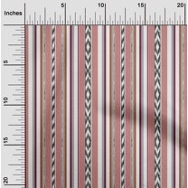 oneOone Cotton Flex Dusty Rose Fabric Stripe Ikat Diy Clothing Quilting Fabric Print Fabric By Yard 40 Inch Wide