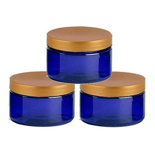 Download Grandparfums 6 Cobalt Blue Low Profile 4 Oz Jars Pet Plastic Empty Cosmetic Containers Copper Caps Sugar Scrub Powder Body Cream Lotion Beads By Grand Parfums Walmart Com Walmart Com