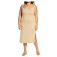 thumbnail image 1 of WAYF Gillian Ribbed Tank Dress In Khaki Plus Size 2X, 1 of 1