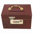 thumbnail image 1 of Wooden Money Storage Box Wooden Treasure Chest Lockable with Handle, 1 of 7