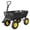 Black Yellow, variant on Heavy Duty 4-Wheel Garden Cart 600 lbs Utility Wagon 4 Cu.Ft. Capacity Quick-Release Tipping 600 lb load capacity bucket trims Black Yellow