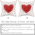 thumbnail image 6 of Valentines Day Pillow Covers 16x16 Inch Romantic Red Heart Throw Pillow Covers Holiday Anniversary Wedding Decorative Square Cushion Covers for Couch Sofa Bedroom Livingroom (Pack of 2), 6 of 7