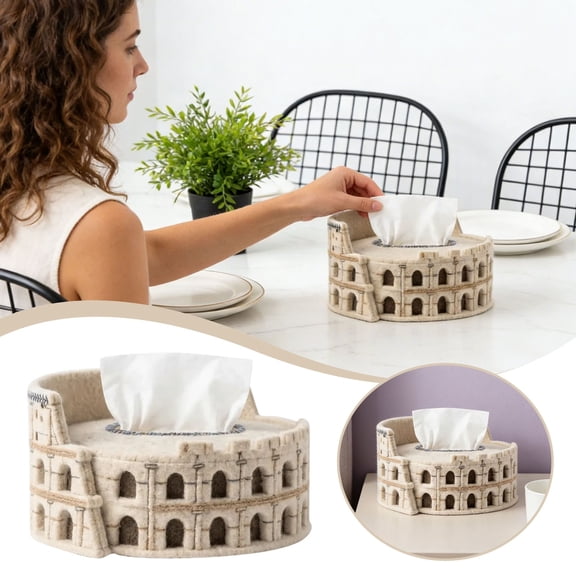Felt Arena Tissue Box Tissue Cover for Living Room and Desk Decorative Home Storage Organizer Gnoleg Home Decor