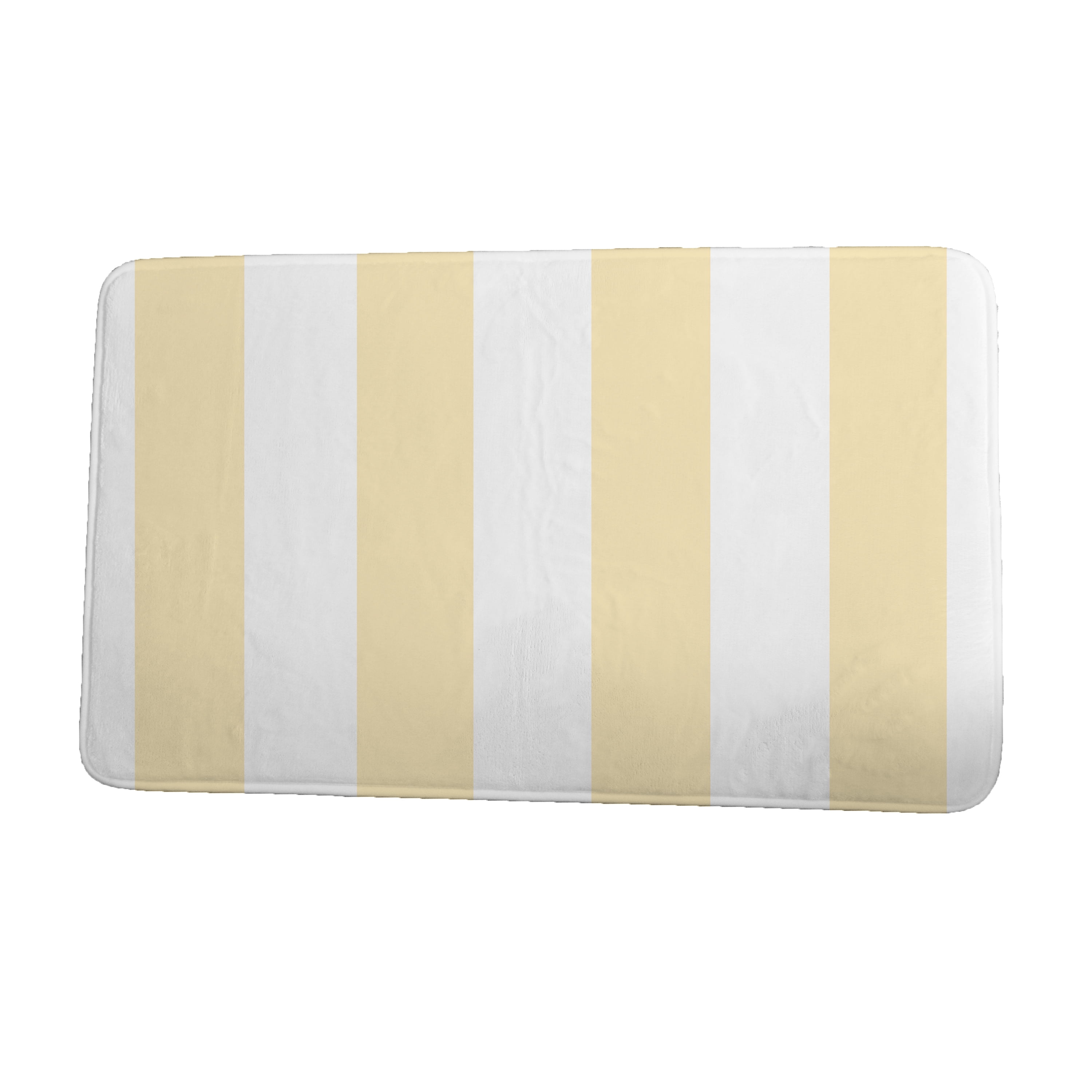 Nantucket Rugby Stripe Yellow Stripe Print Bath Mat