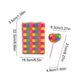 thumbnail image 2 of Bcylexb Colorful Plush Fuzzy Notebook For Students, Soft Fur Fluffy Journal with Cute Rainbow Grid & Lollipop Patterns A5 Kawaii Stationery Diary for Classroom Supplies, 2 of 6