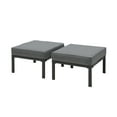 thumbnail image 4 of Superjoe 2 Pcs Outdoor Patio Ottomans Aluminum Frame Footstool with Thick Cushion,Gray, 4 of 5