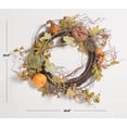 thumbnail image 3 of SAFAVIEH Faux 24 Inch Oak Leak Wreath W/ Pumpkins, Multi, 3 of 6