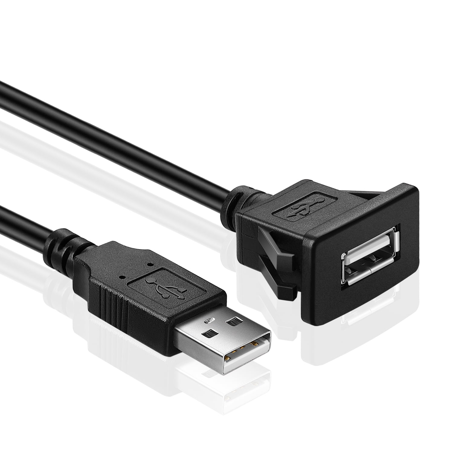 1x 3FT/6FT Car Dashboard Flush Mount Dual USB 2.0 A Socket Extension Lead Panel Connector Cable Cord Cable Length: 1m Lysee Data Cables 1x 3FT/6FT Car Dashboard Flush Mount Dual USB 2.0 A Socket Extension Lead Panel Connector Cable Cord Cable Length: 1m Lysee Data Cables