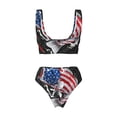 thumbnail image 5 of Daiia Largemouth Bass Fish in USA Women's Bikini Set Two Piece Swimsuit High Waisted Bikini Adjustable Straps Bikini Perfect for Beach, Pool, and Summer Vacation-, 5 of 9