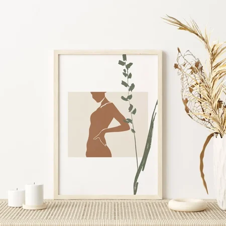 Female Body Boho Minimalist Art Poster Art Home Decor Vintage Gift Living Room Dercor